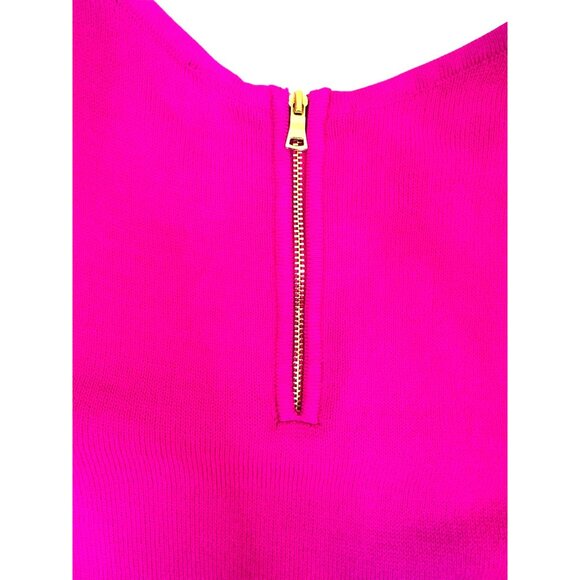 2/$30 INC Medium Magenta Knit Top 3/4 Sleeve Viscose/Nylon Cold Shoulder - Picture 7 of 10